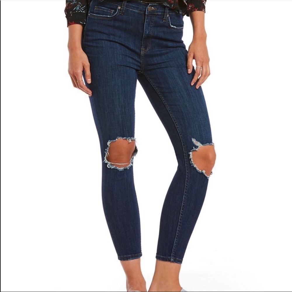 Free people high waist ankle skinny jeans 27